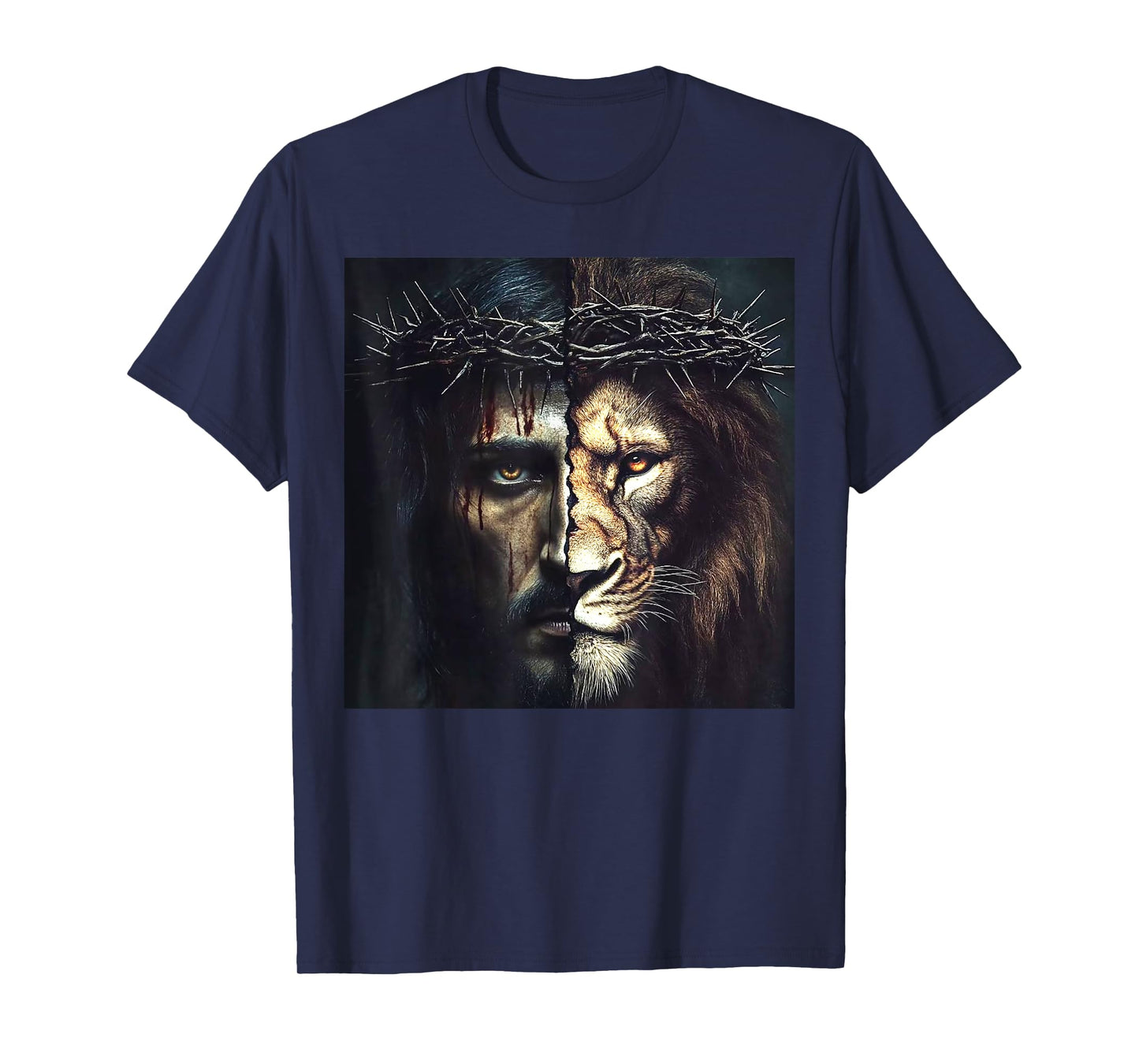 Jesus And Lion Christian Art T-Shirt