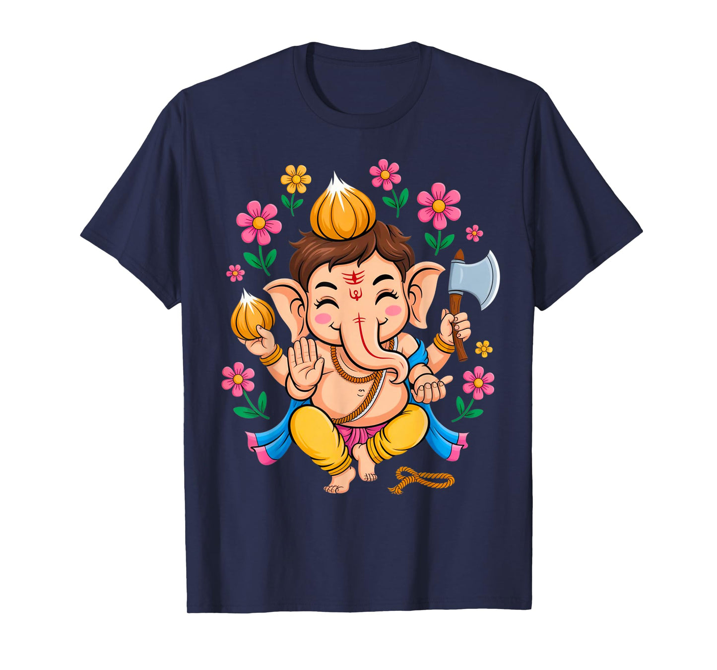Hindu Ganesha Puja Elephant God India Meditation Yoga Murti T-Shirt