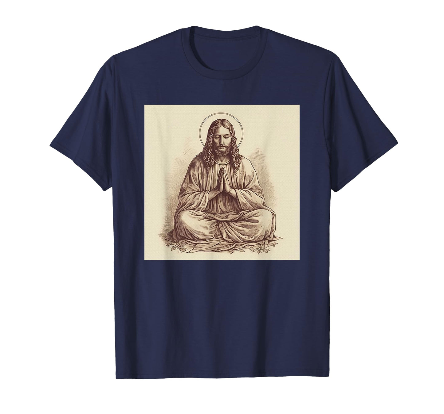 Jesus At Prayer Jesus Meditating As A Buddhist Mon T-Shirt