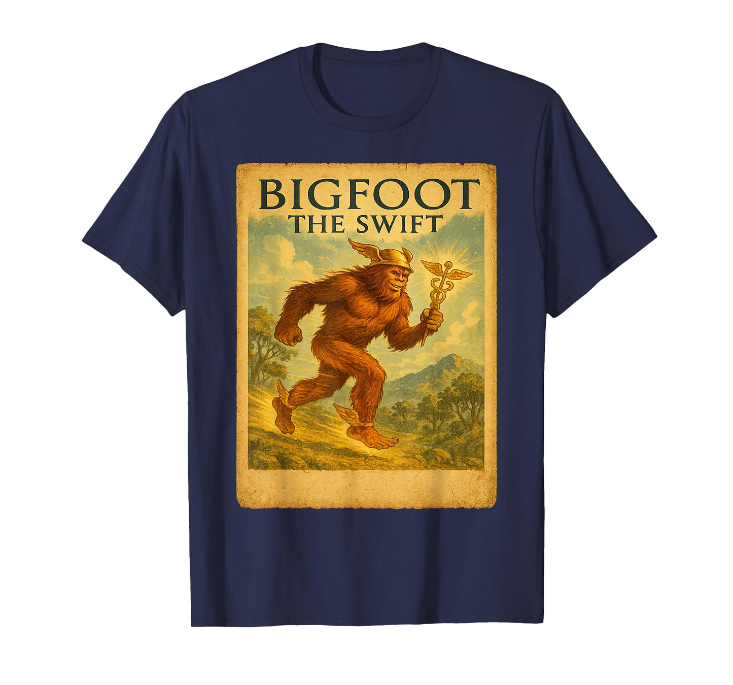 Bigfoot Hermes Shirt | Greek Travel God Cryptid T-Shirt