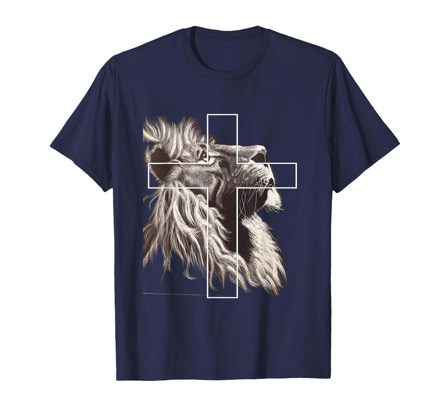 Jesus Lion of Judah Christian Cross T-Shirt