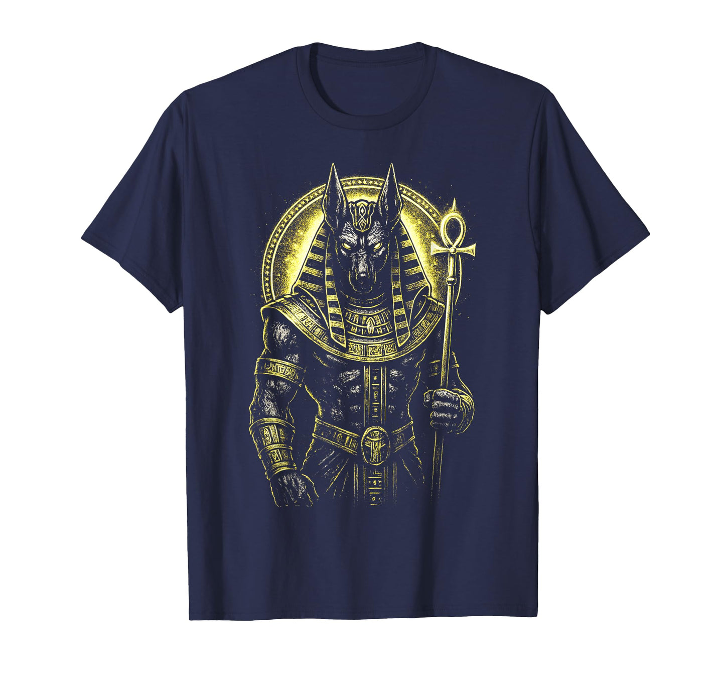 Egyptian Anubis Ancient Mythology God Hieroglyphs T-Shirt