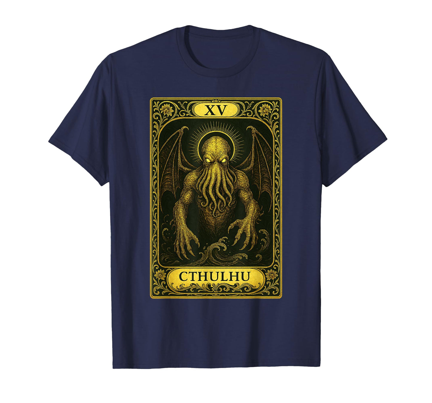 Call of Cthulhu Mythos Ryleh Lovecraftian Necronomicon Tarot T-Shirt