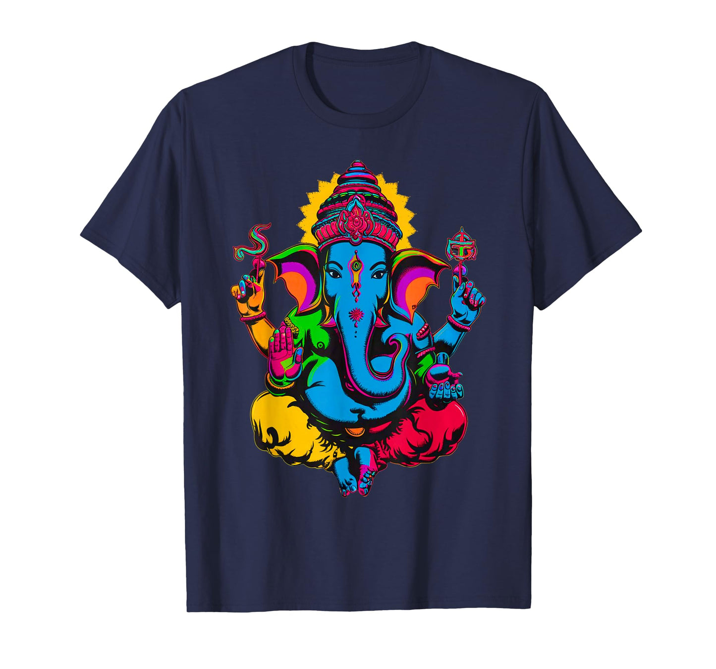 Hindu Ganesha Puja Elephant God India Meditation Yoga Murti T-Shirt