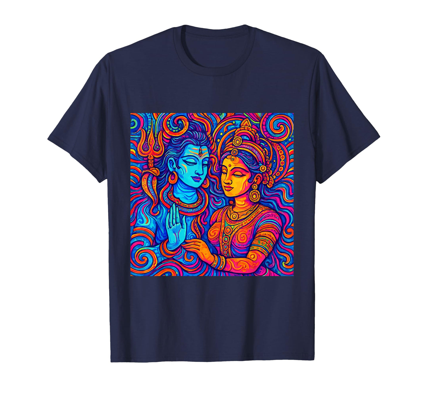 Lord Shiva Durga Hindu God Mahadeva Goddess Parvati T-Shirt