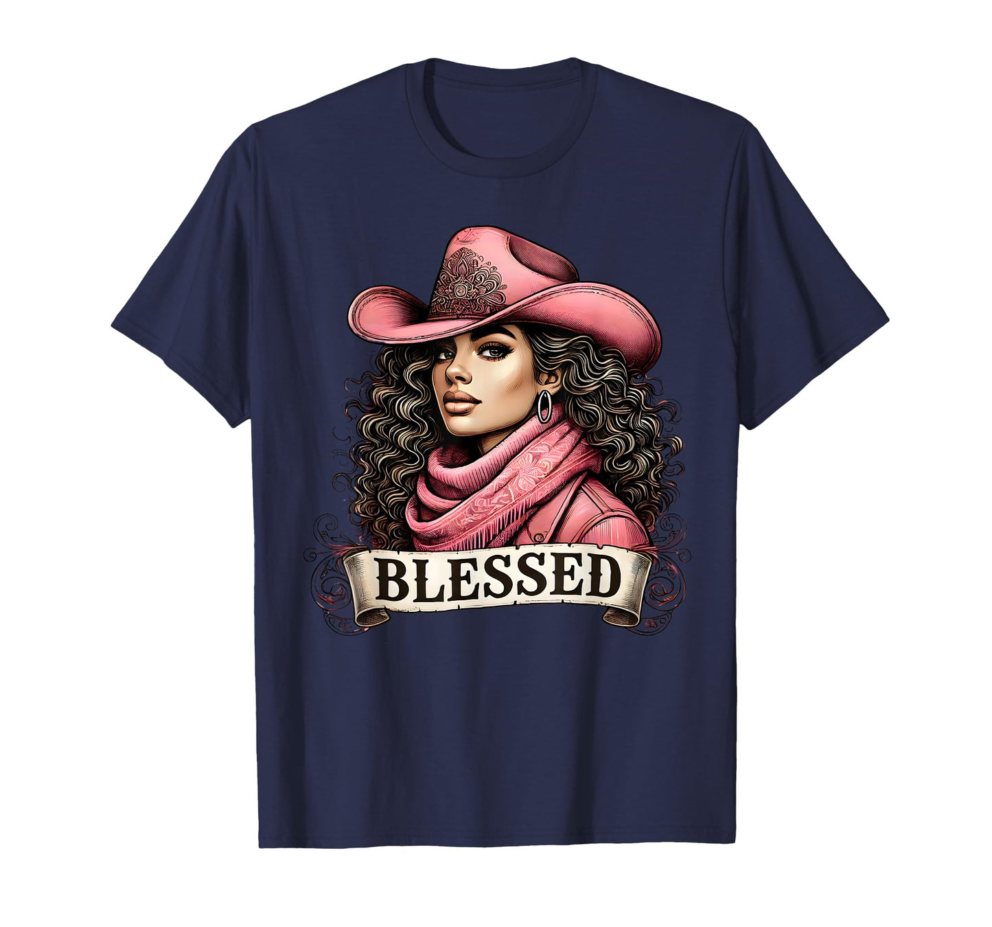 Blessed Black Cowgirl Christian Black Cowgirl Western Texas T-Shirt
