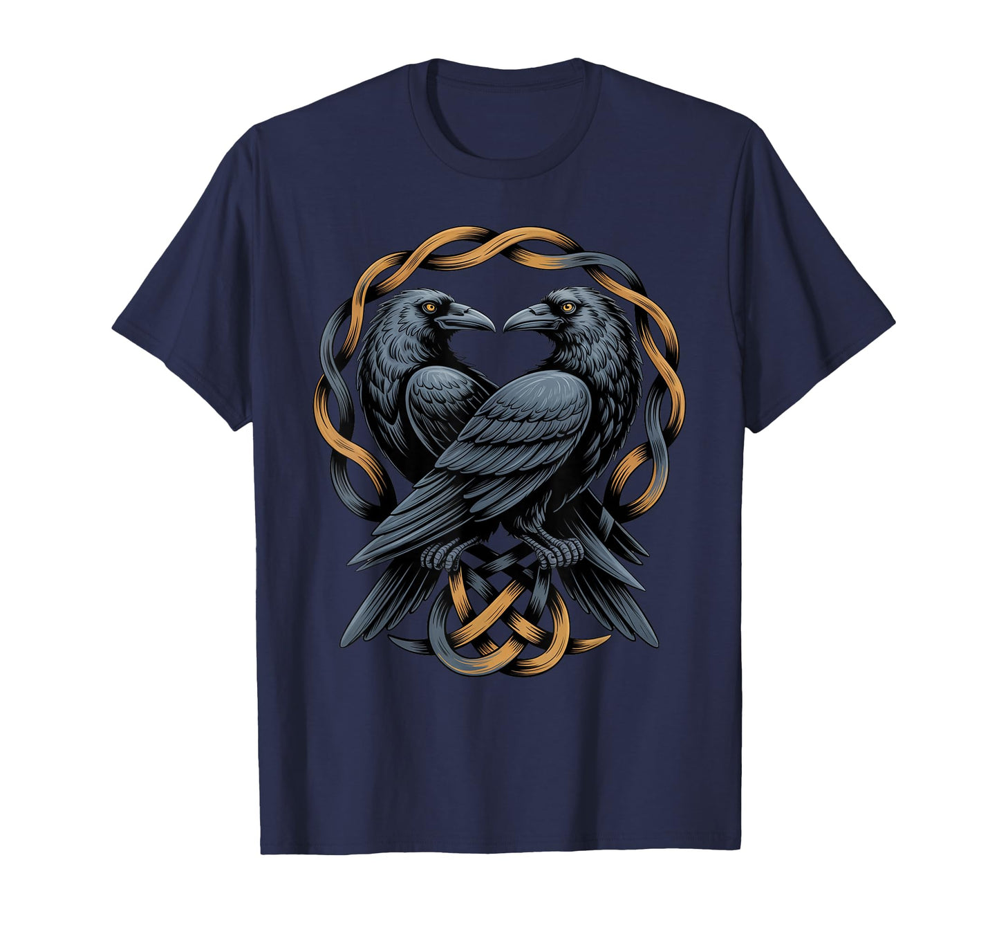 Viking Knotwork Odins Raven Valhalla Norse Mythology T-Shirt
