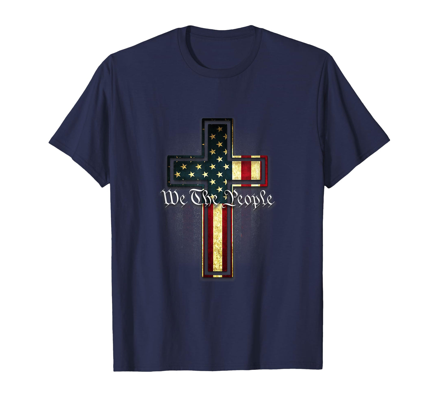We The People Patriotic American Constitution Cross T-Shirt