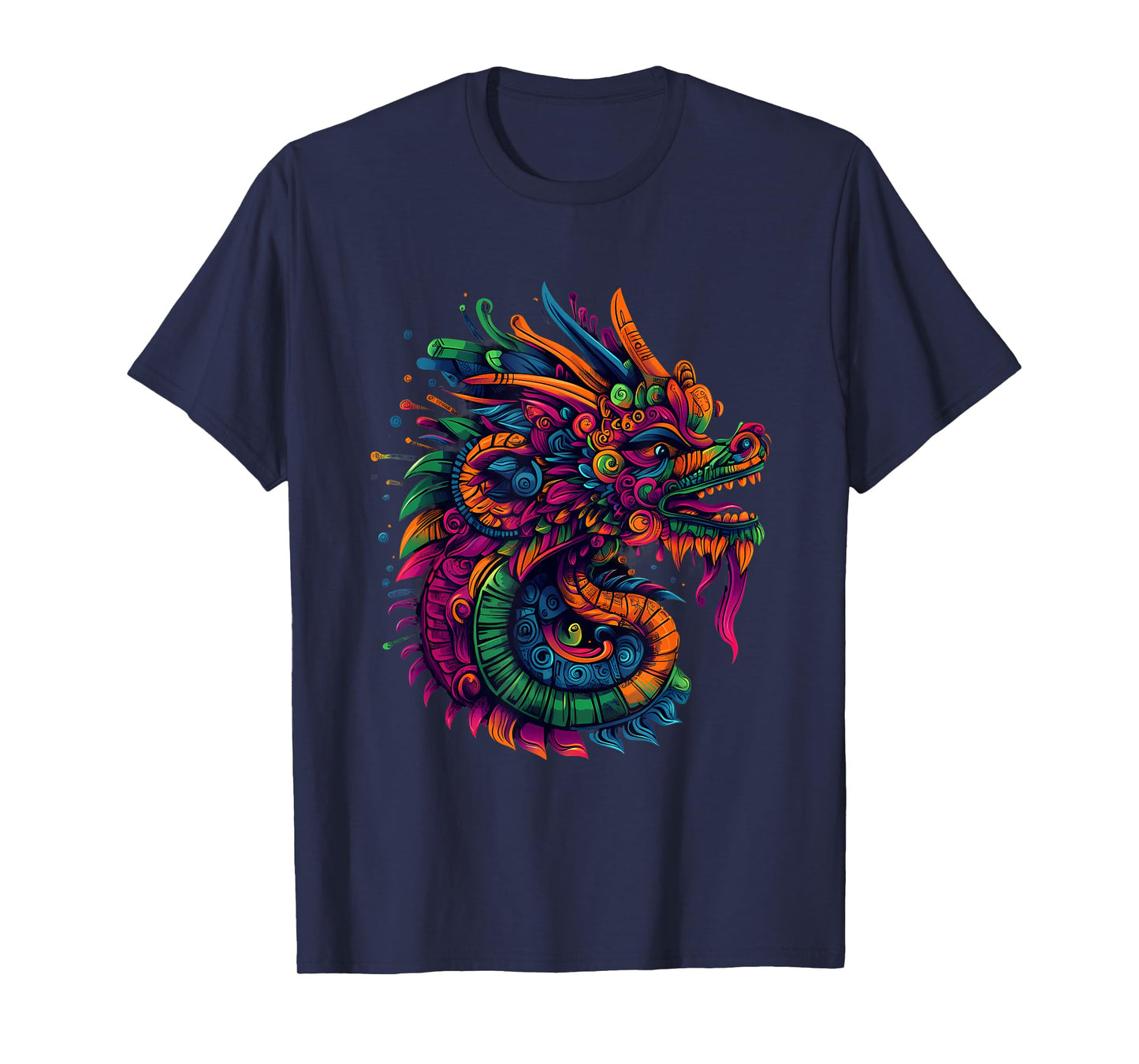 Aztec God Mexican Mythology Quetzalcoatl Feathered Serpent T-Shirt