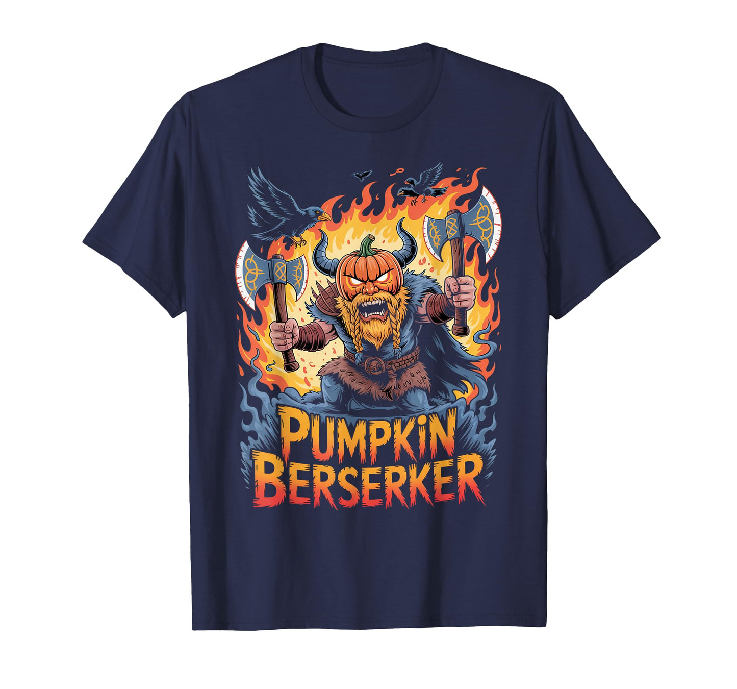 Viking Halloween Pumpkin Berserker T-Shirt