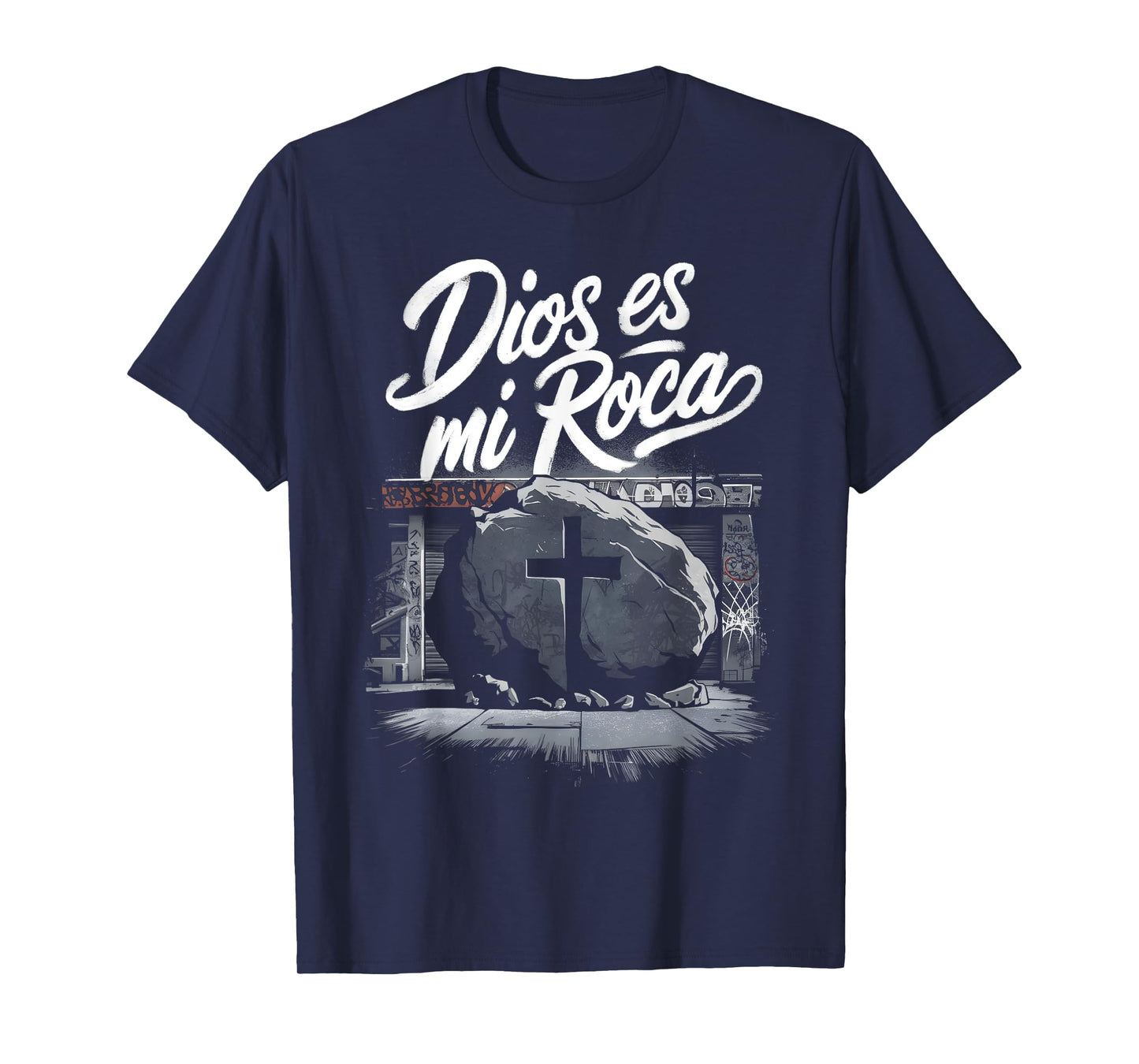 Dios Es Mi Roca Chicano Mexican Culture Faith God T-Shirt