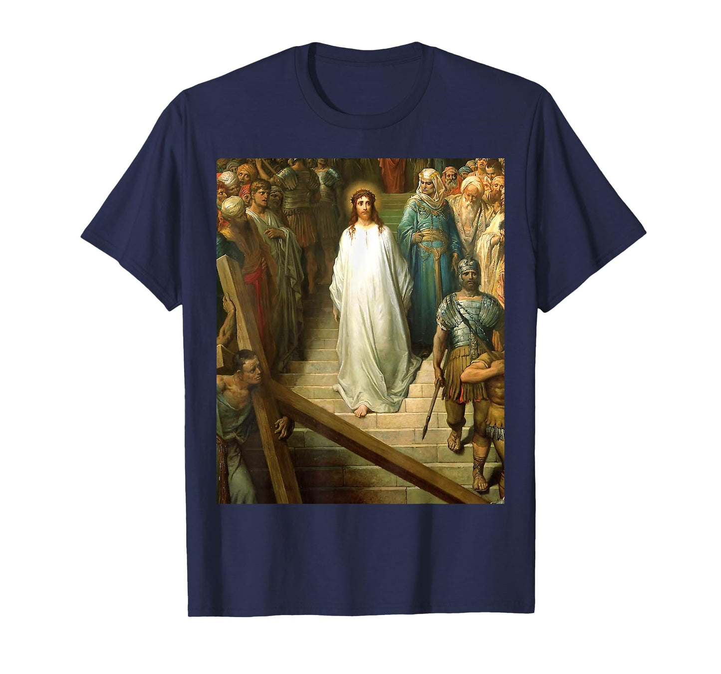 Christ leaving the Praetorium Painting by Gustave Dore T-Shirt