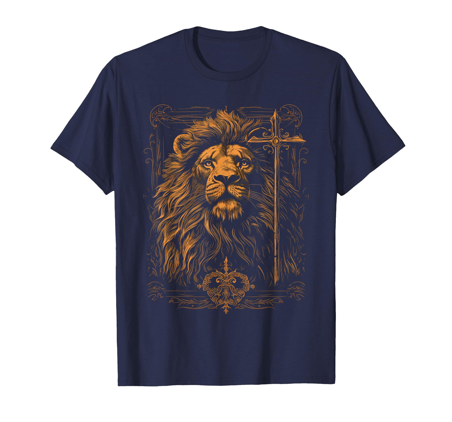 Christian Cross Lion Religious Faith Jesus Pastor T-Shirt