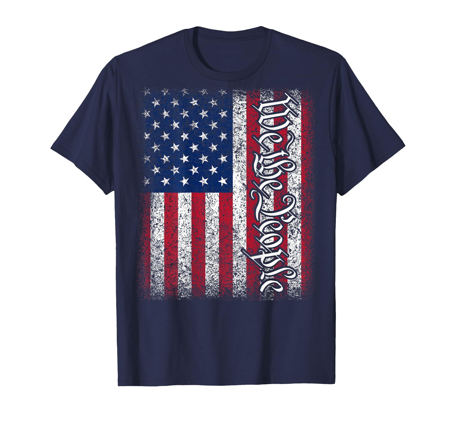 (Art on Back) American USA Flag We The People Patriotic T-Shirt