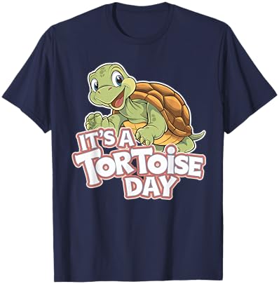 It's a Tortoise Day Design | Tortoise T-Shirt - T-Shirt | Navy