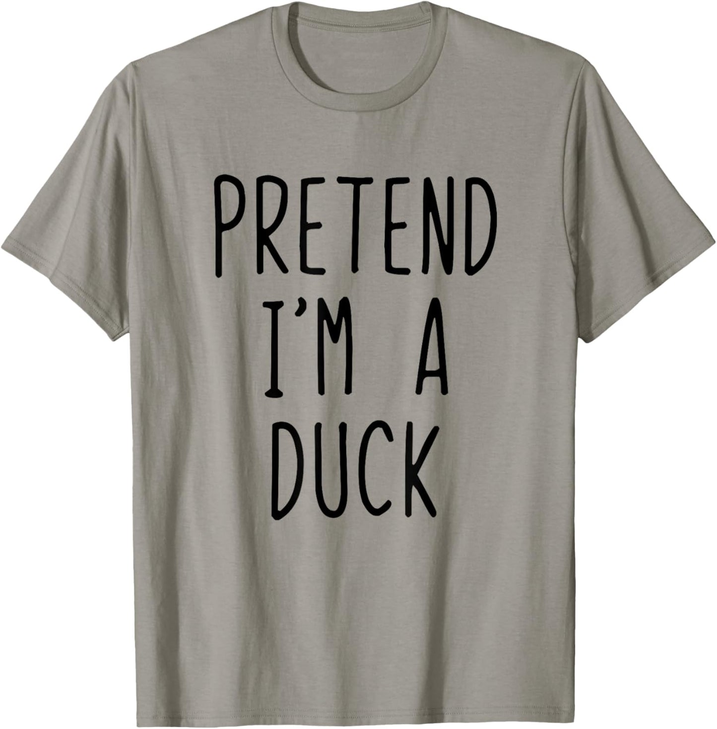 Pretend I'm A Duck Costume Halloween Funny Lazy Adult Kids T-Shirt - T-Shirt | Sand