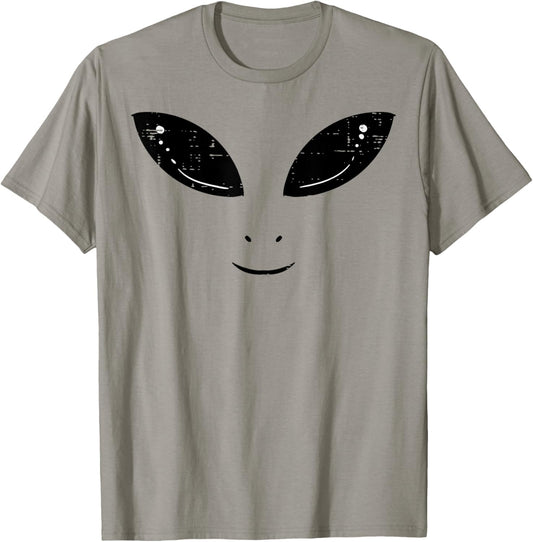 Alien Face Funny Costume UFO Space Boys Girls Kids Men Women T-Shirt - T-Shirt | Sand
