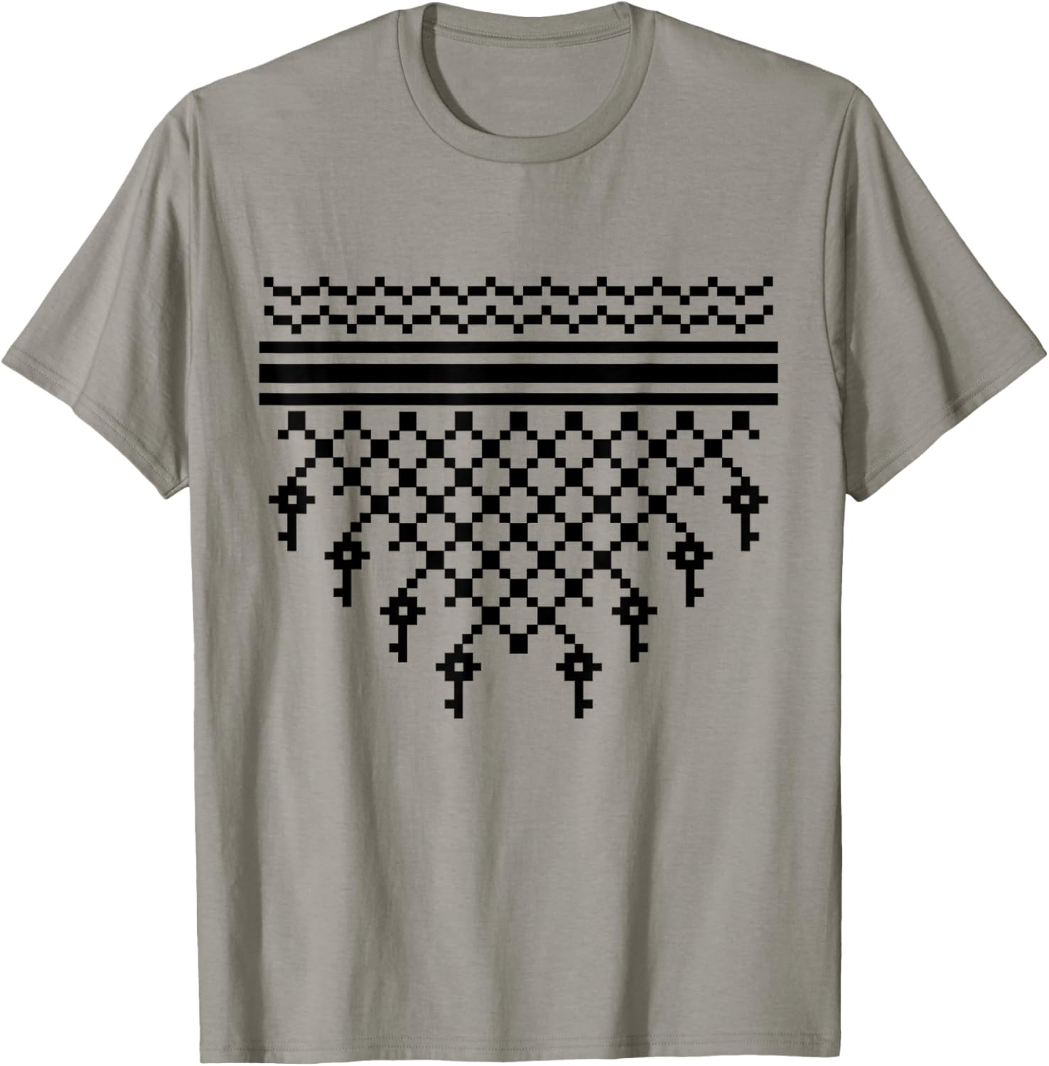Palestine Keffiyeh Palestinian Tatreez Key Return Palestine T-Shirt - T-Shirt | Sand