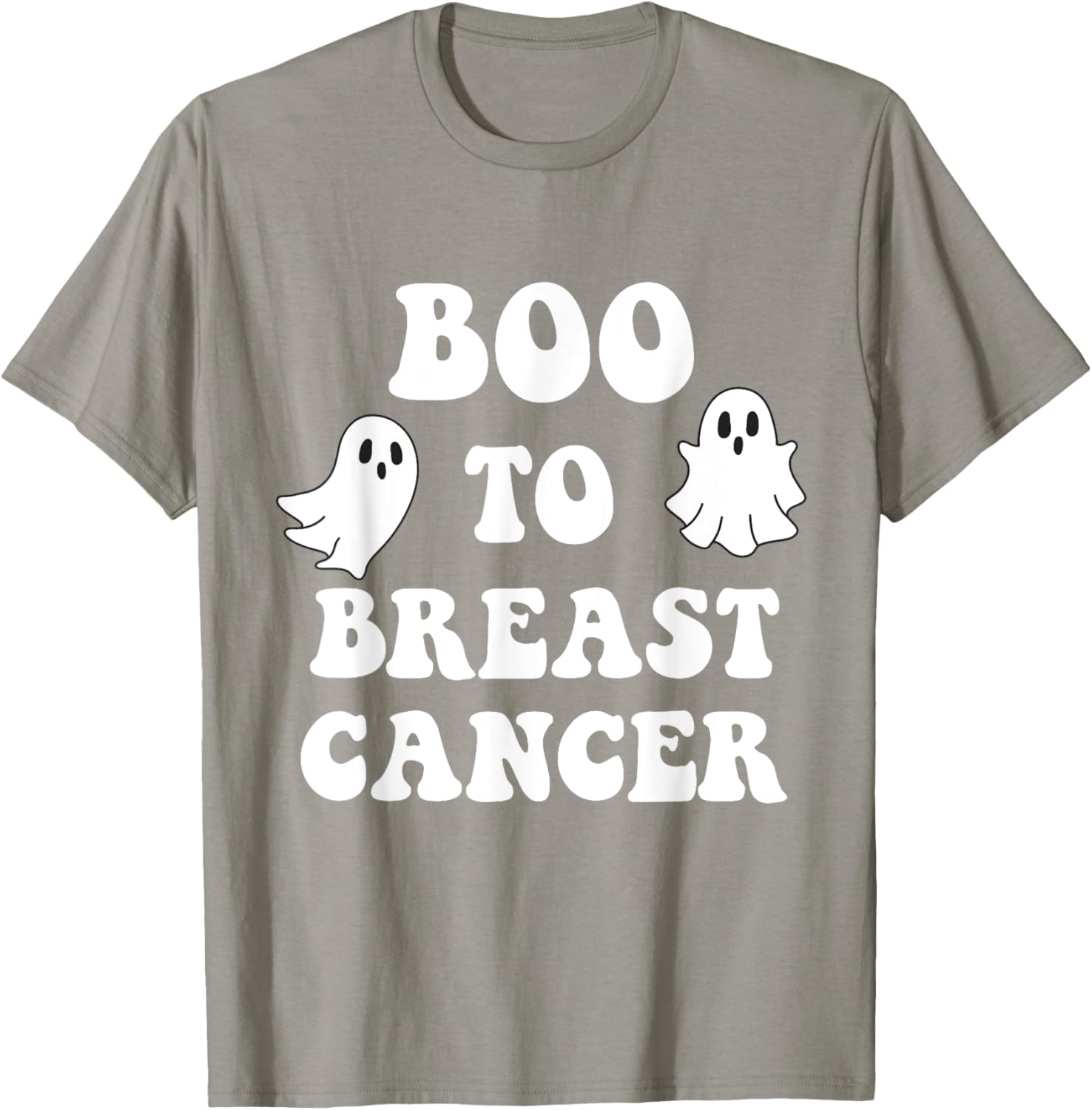 Boo to Breast Cancer Awareness Month Pink Ribbon Women T-Shirt - T-Shirt | Sand
