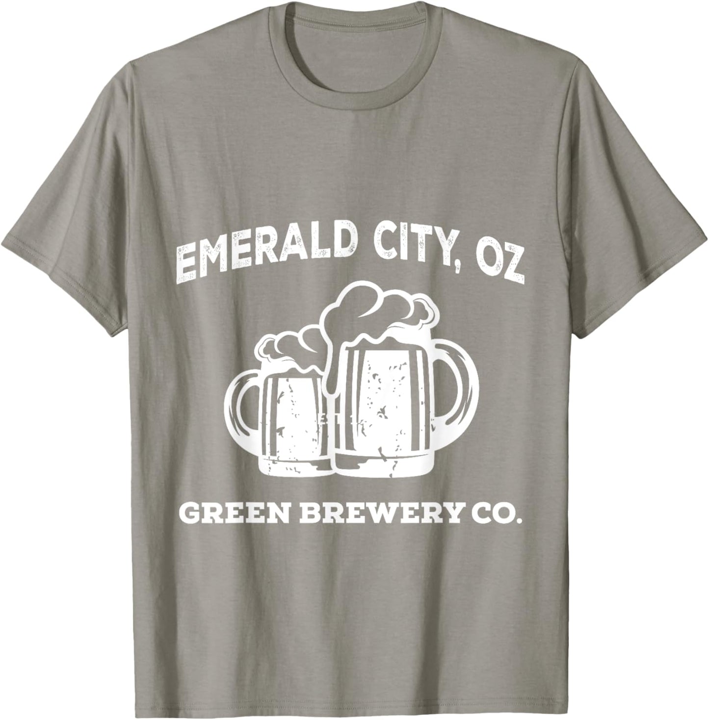 Wizard of Oz Emerald City Brewery Costume Halloween Adult T-Shirt - T-Shirt | Sand
