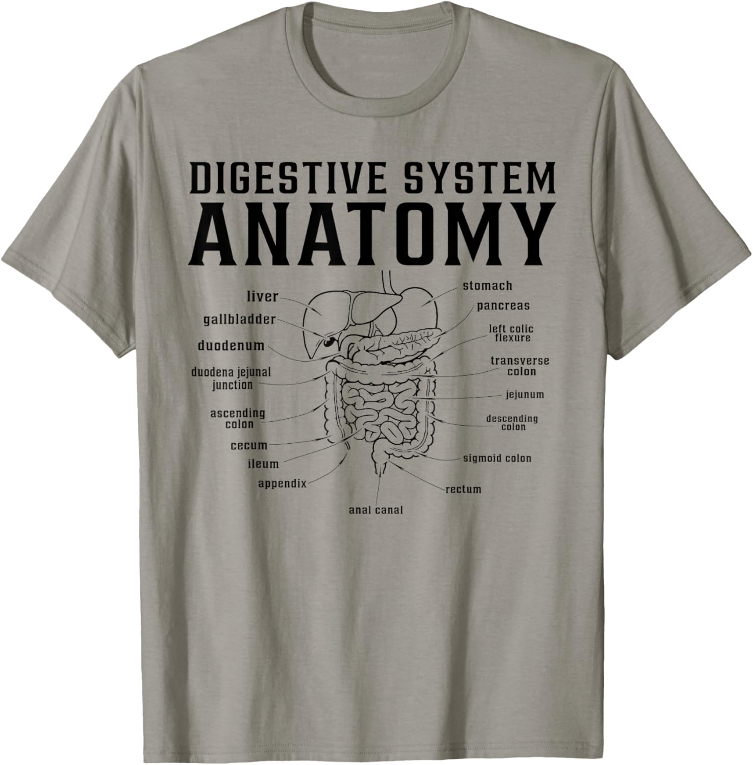 Digestive system anatomy doctor nurse T-Shirt - T-Shirt | Sand