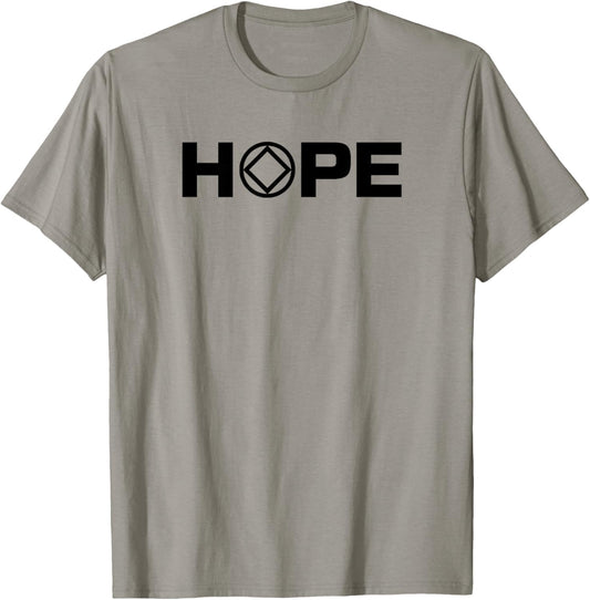NA Hope Narcotics Anonymous Addiction Clean Recovery Prayer T-Shirt - T-Shirt | Sand