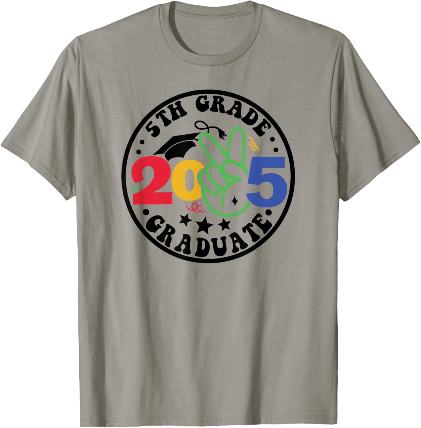 5th Fifth Grade Graduate 2025 Graduation Class Of 2025 Kids T-Shirt - T-Shirt | Sand