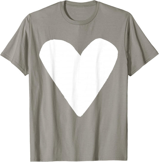 White Heart Light Blue T-Shirt - T-Shirt | Sand