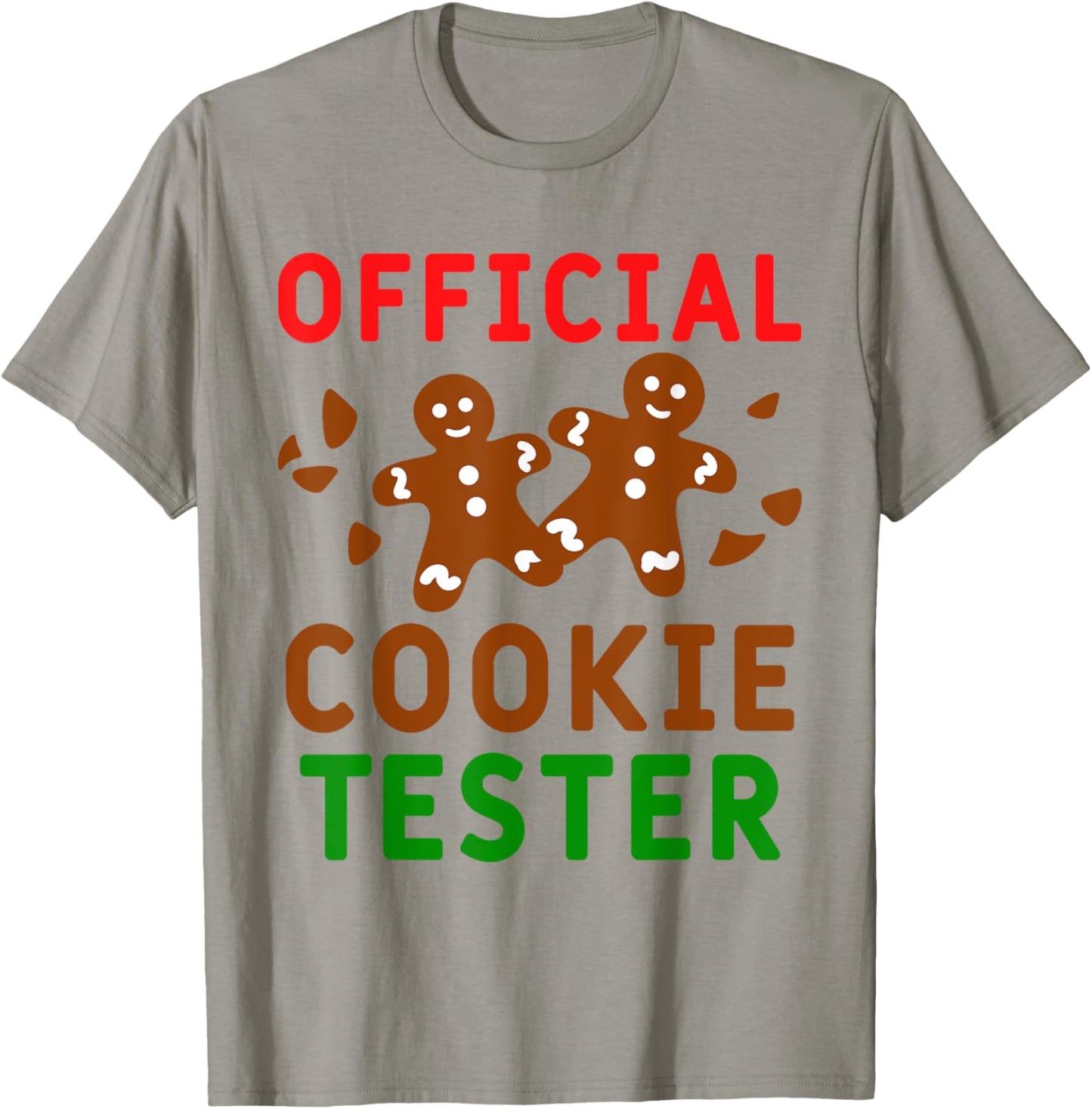 Official Cookie Tester Funny Family Christmas Pajamas T-Shirt - T-Shirt | Sand