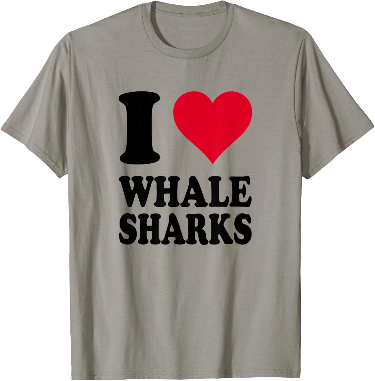 Red Heart I Love Whale Sharks T-Shirt - T-Shirt | Sand