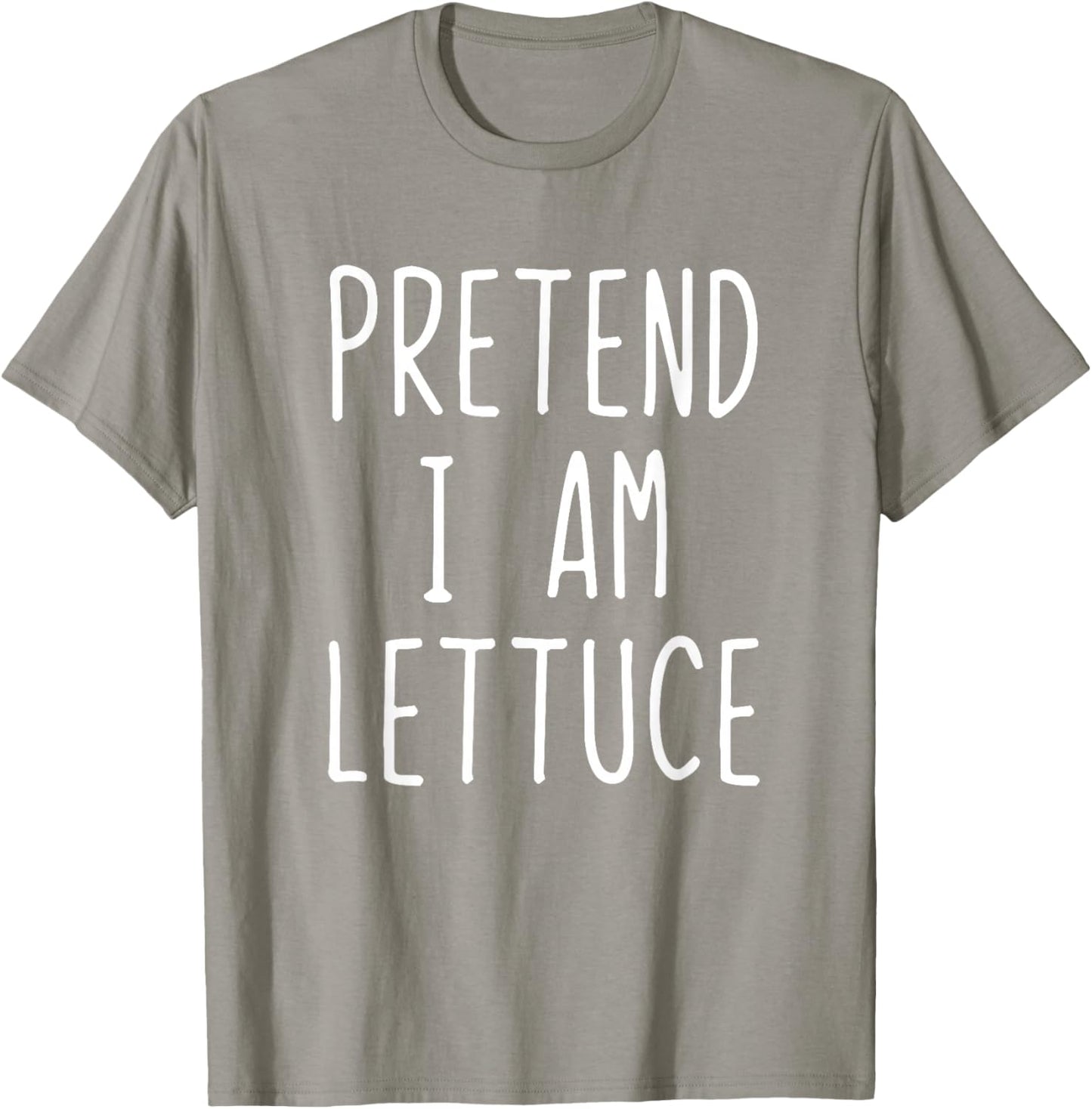 Pretend I'm Lettuce Costume Halloween Funny Lazy Adult Kids T-Shirt - T-Shirt | Sand