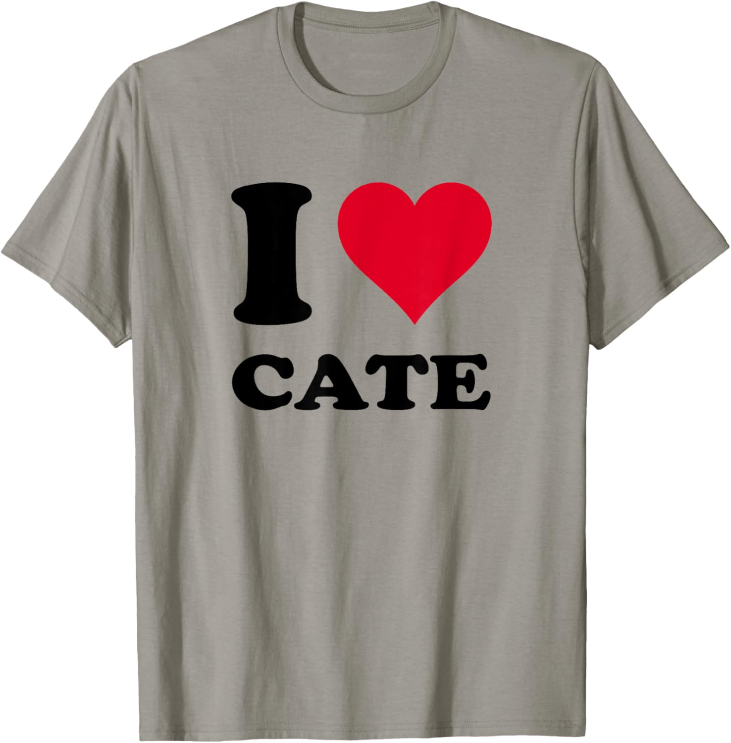 I Love Cate T-Shirt - T-Shirt | Sand