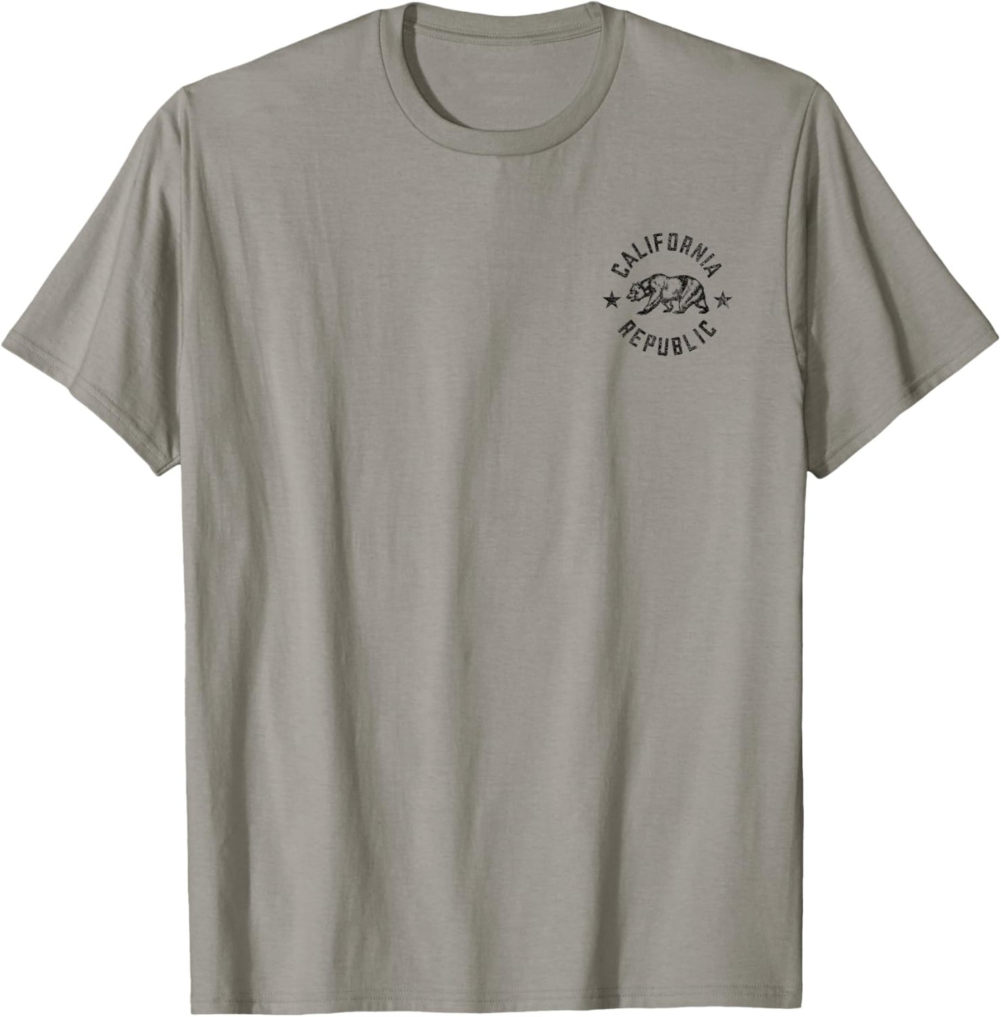 California Republic State Flag Grizzly Bear T-Shirt - T-Shirt | Sand