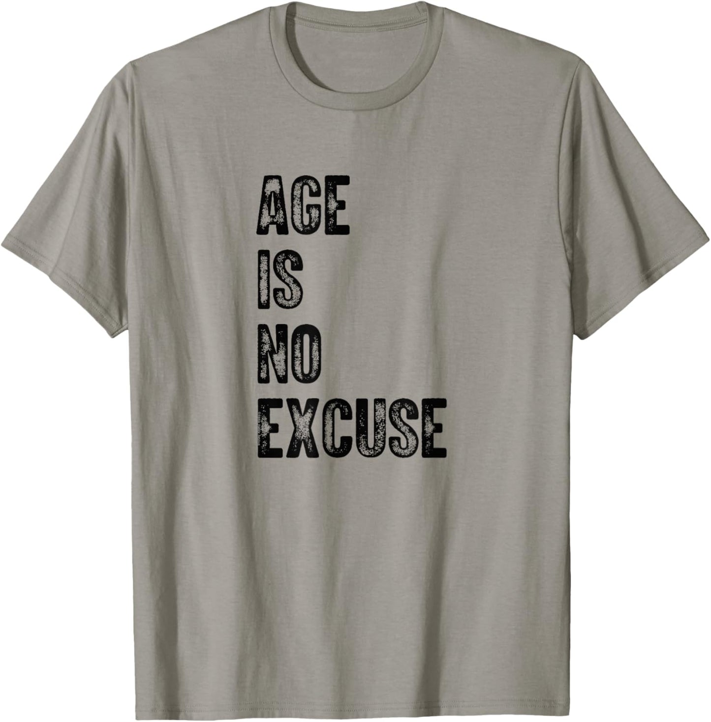 Age is No Excuse Exercise Gym Pickleball Funny Senior T-Shirt - T-Shirt | Sand