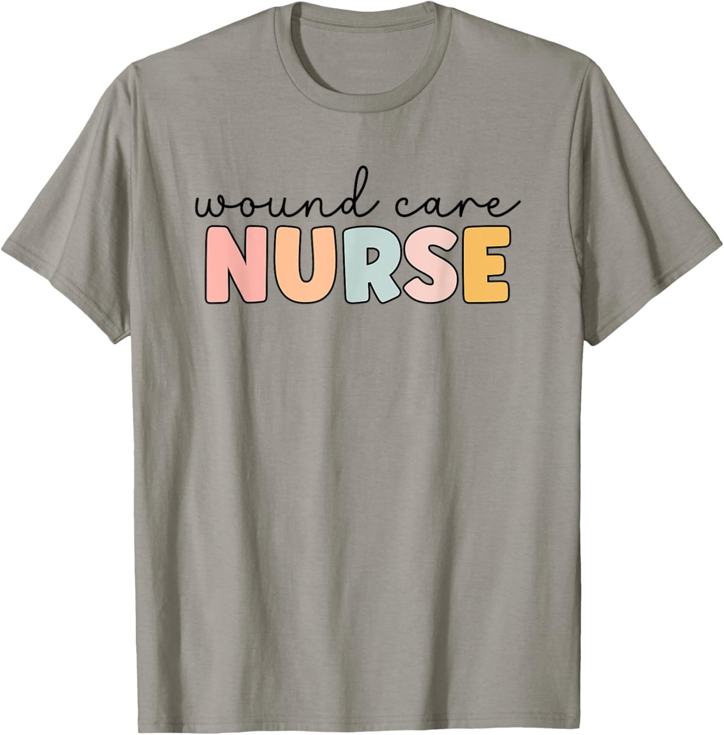 Wound Care Nurse Happy Nurse's Day Apparel Co. Wound Care Nurse , Women's -Adults, Short Sleeve, Cotton Blend, White, X-Small, Classic Fit, U-Neck, Spring, Nursing-Themed T-Shirt - T-Shirt | Sand