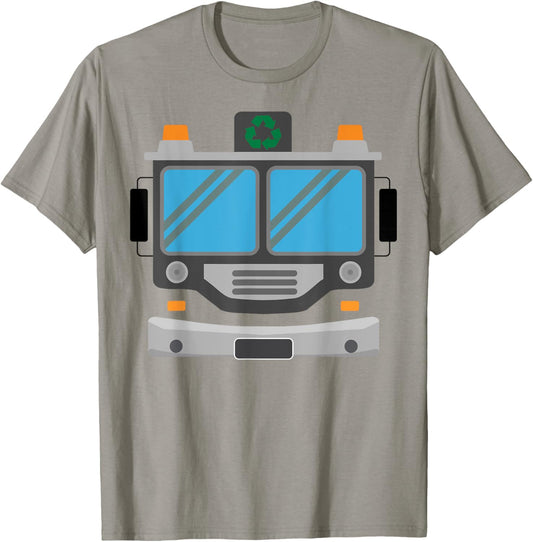 Green Garbage Truck DIY Costume Cosplay Halloween Kids Boys T-Shirt - T-Shirt | Sand