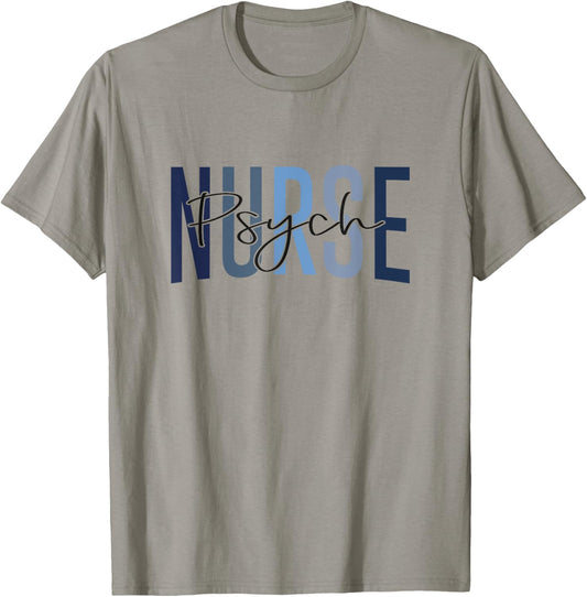 Funny Psychiatric Nurse Mental Health Nurse Psych Nurse T-Shirt - T-Shirt | Sand
