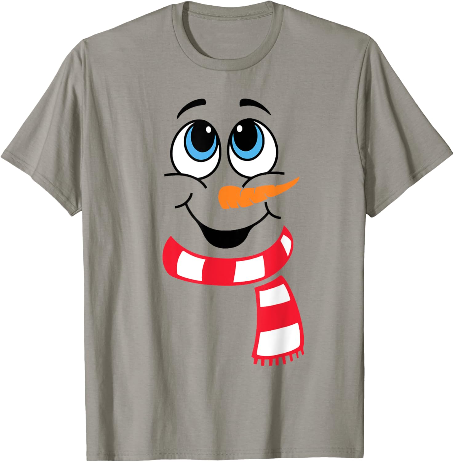 Funny Snowman Face Xmas Pajamas Merry Christmas Men Boys T-Shirt - T-Shirt | Sand