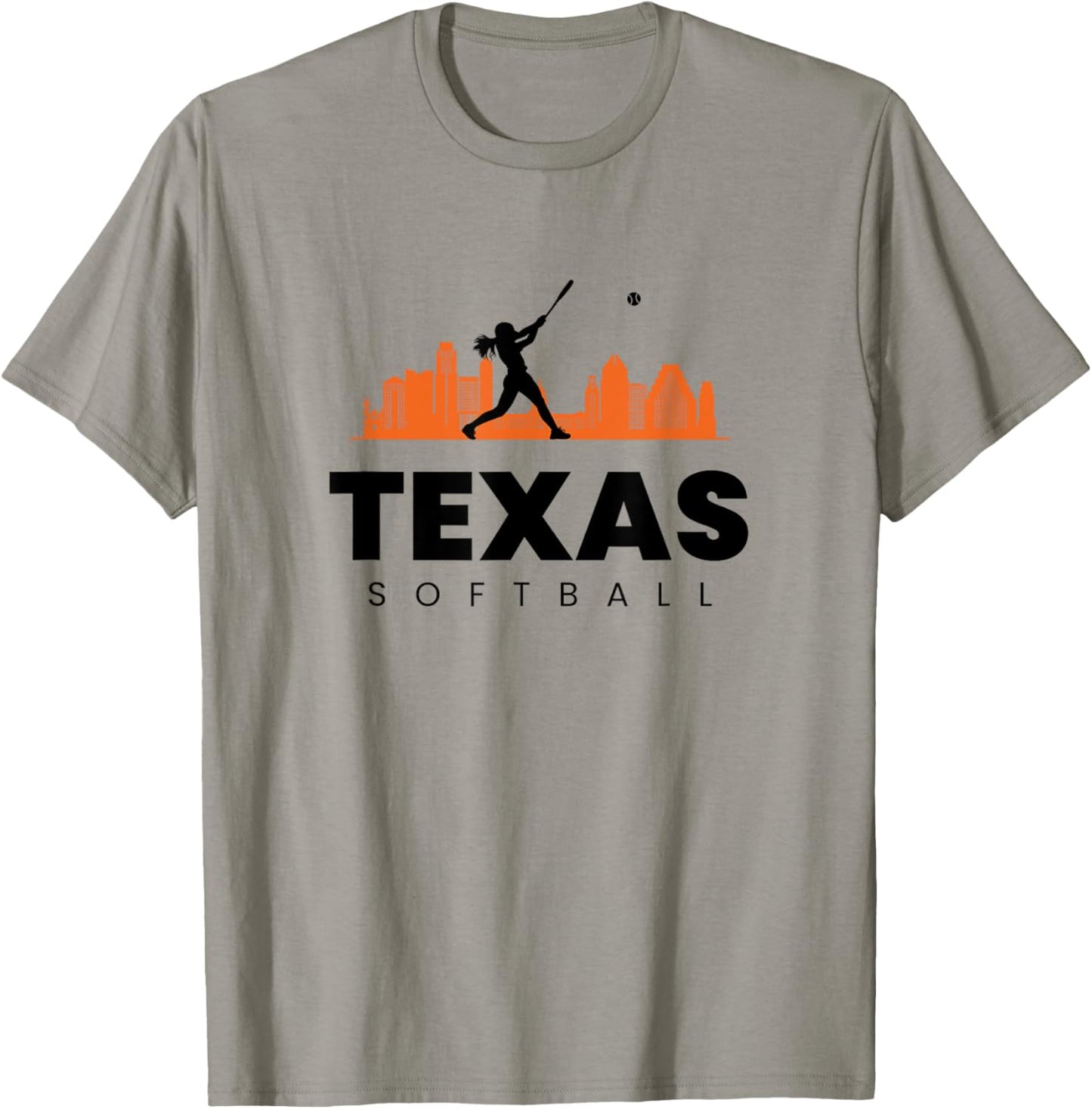 Texas Softball Vintage Minimalist City Retro Softball Lover T-Shirt - T-Shirt | Sand