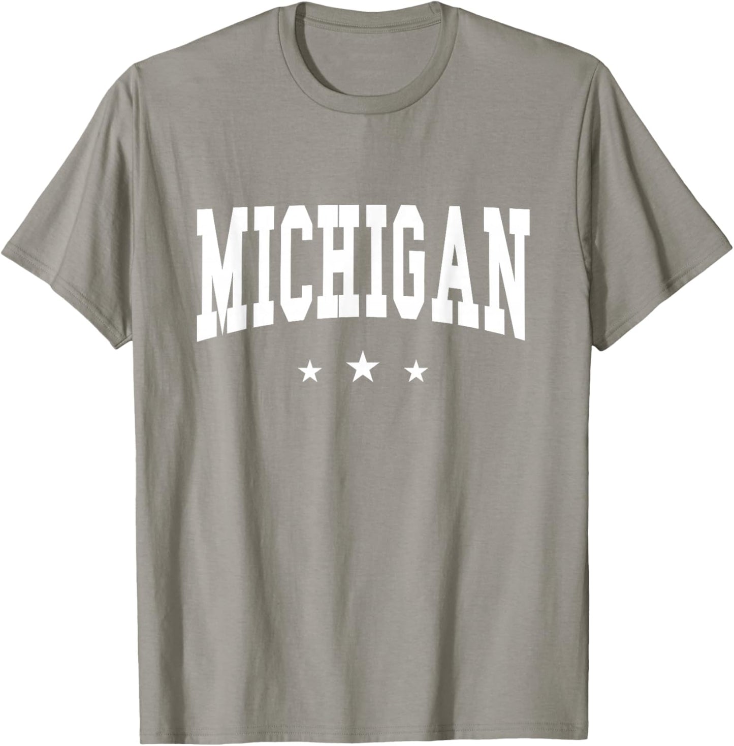 Michigan - Preppy Varsity Pink - Throwback Design - Classic T-Shirt - T-Shirt | Sand