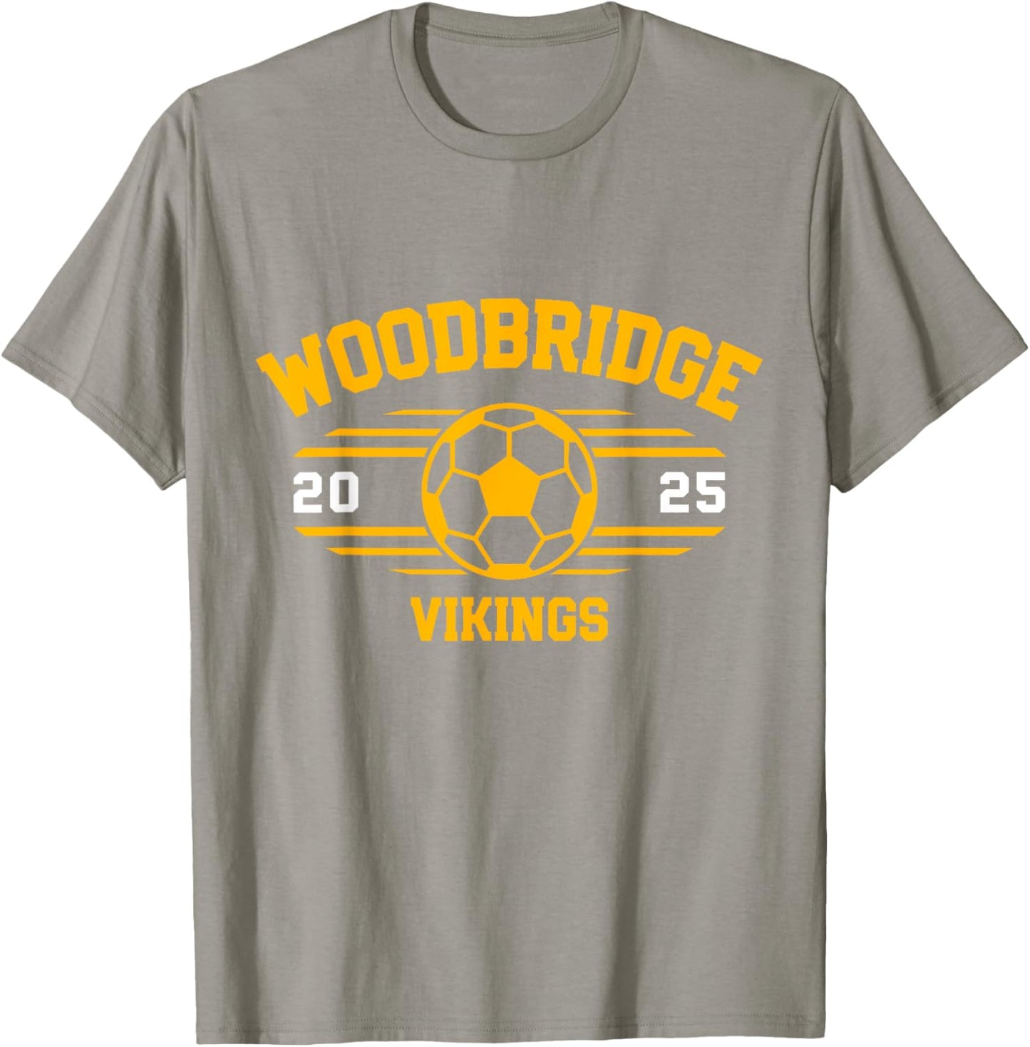 Woodbridge Vikings Soccer Ball 2025 T-Shirt - T-Shirt | Sand