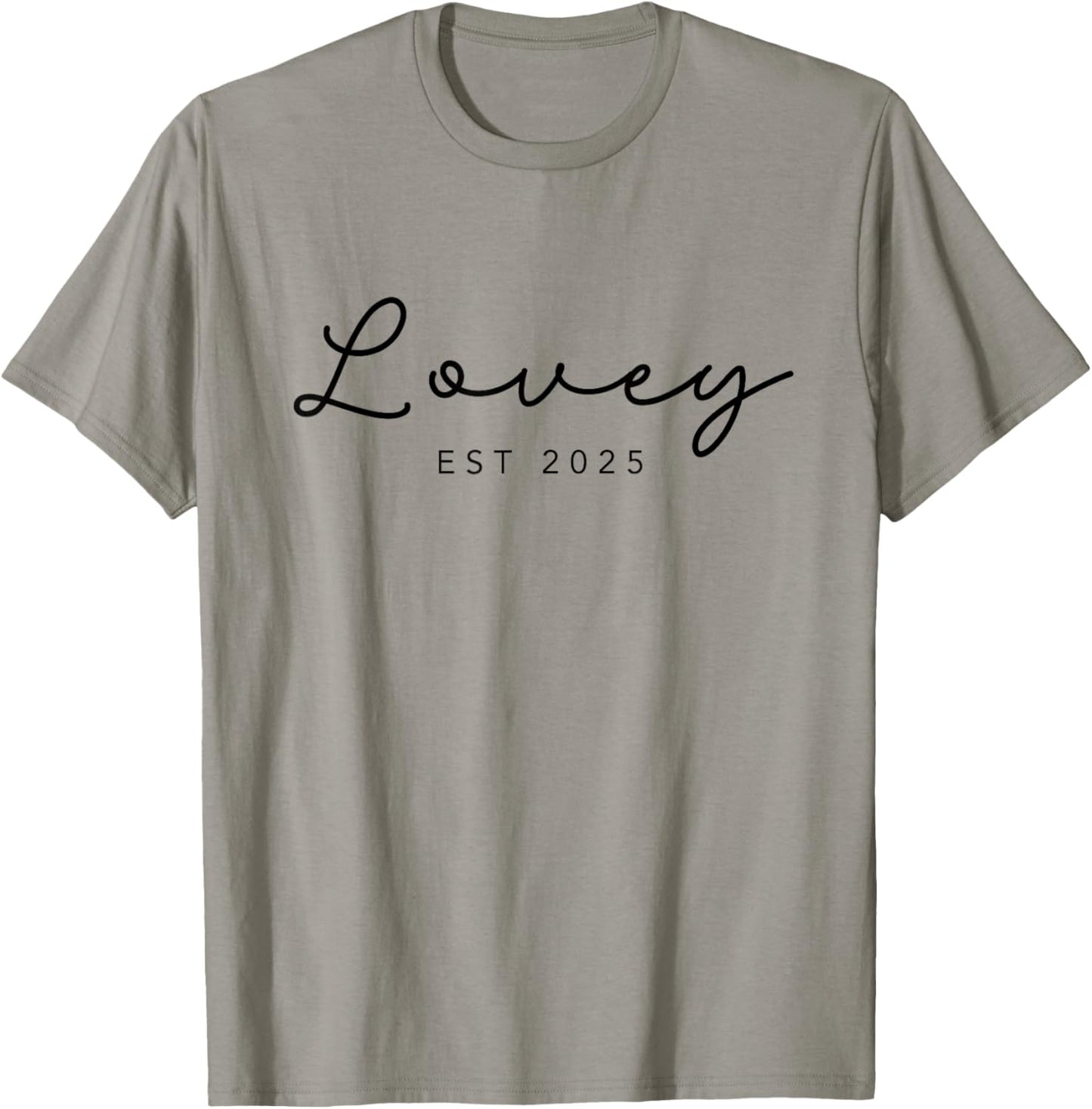 Lovey Est. 2025 Cute Heart Grandma T-Shirt - T-Shirt | Sand