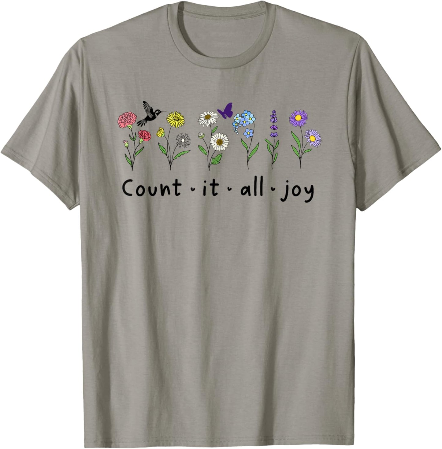 Count It All Joy Christian Bible Verse God Quotes James 1:2 T-Shirt - T-Shirt | Sand