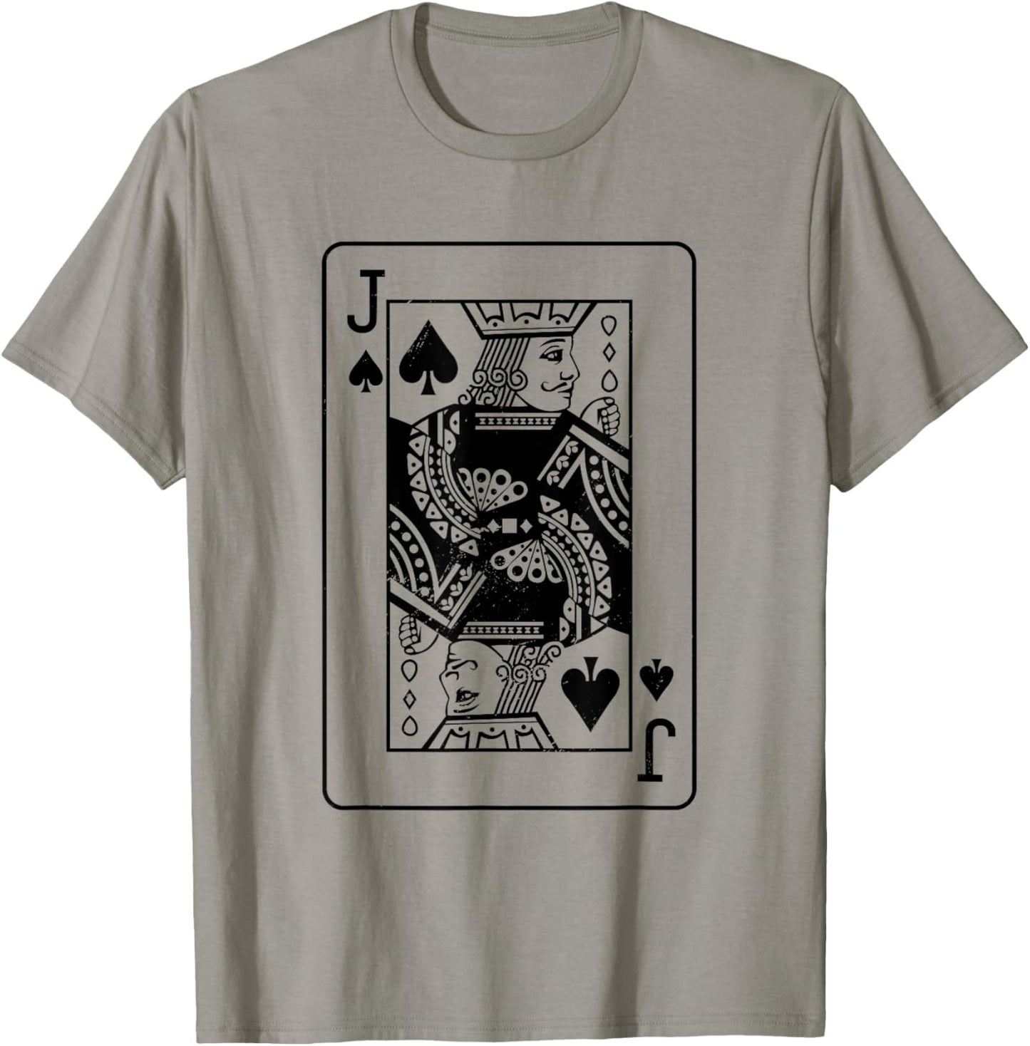 Jack of the Spades Costume Apparel Halloween Deck of Cards T-Shirt - T-Shirt | Sand