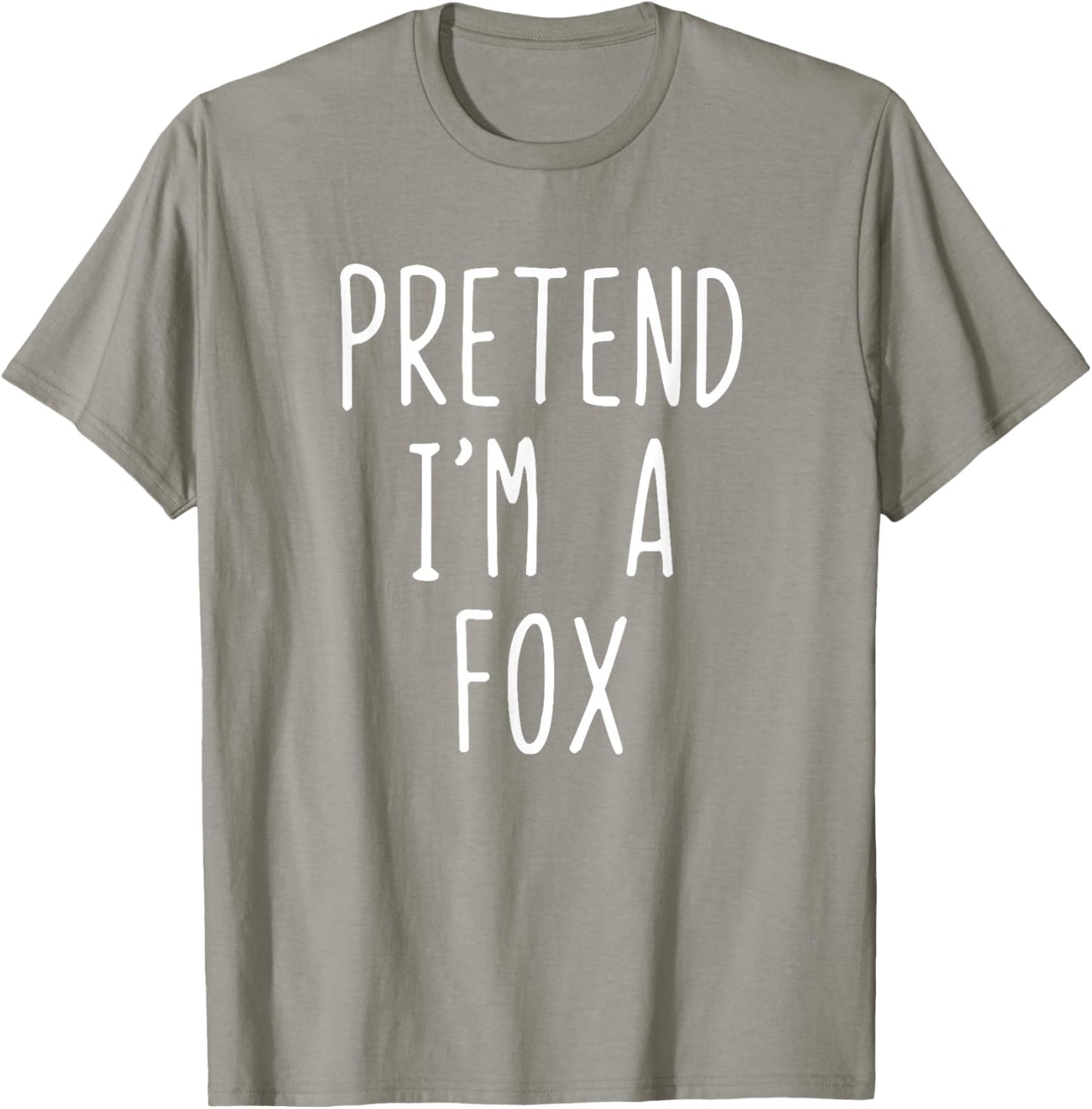 Pretend I'm A Fox Costume Halloween Funny Lazy Adult Kids T-Shirt - T-Shirt | Sand