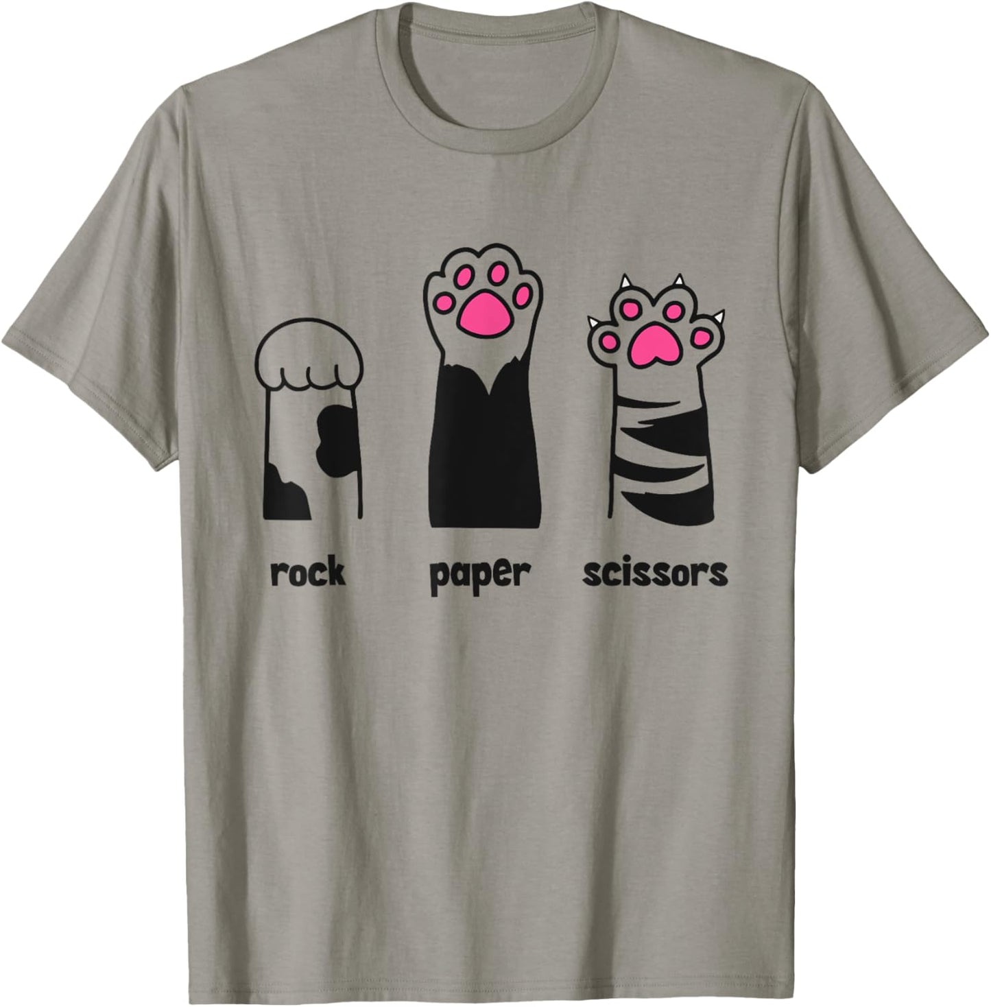Funny Cat Rock Paper Scissors Throat Punch I Win Sarcastic Women T-Shirt - T-Shirt | Sand