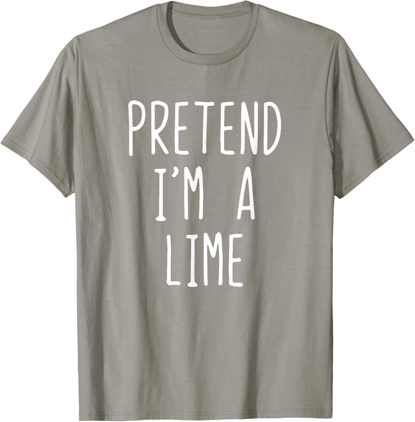 Pretend I'm A Lime Costume Halloween Funny Lazy Adult Kids T-Shirt - T-Shirt | Sand