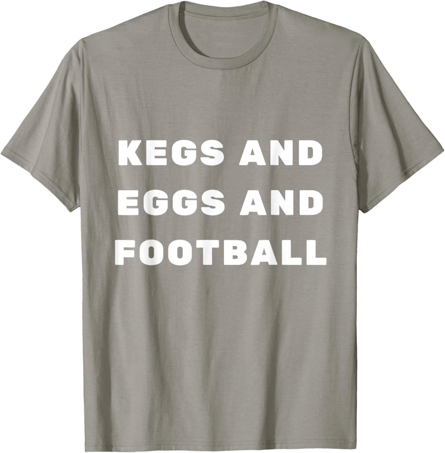 Kegs and Eggs and Football -- Nebraska Funny Early Kickoff T-Shirt - T-Shirt | Sand