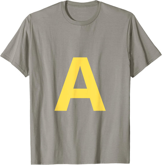 Yellow Letter A Red Halloween Party Costume Kids T-Shirt - T-Shirt | Sand