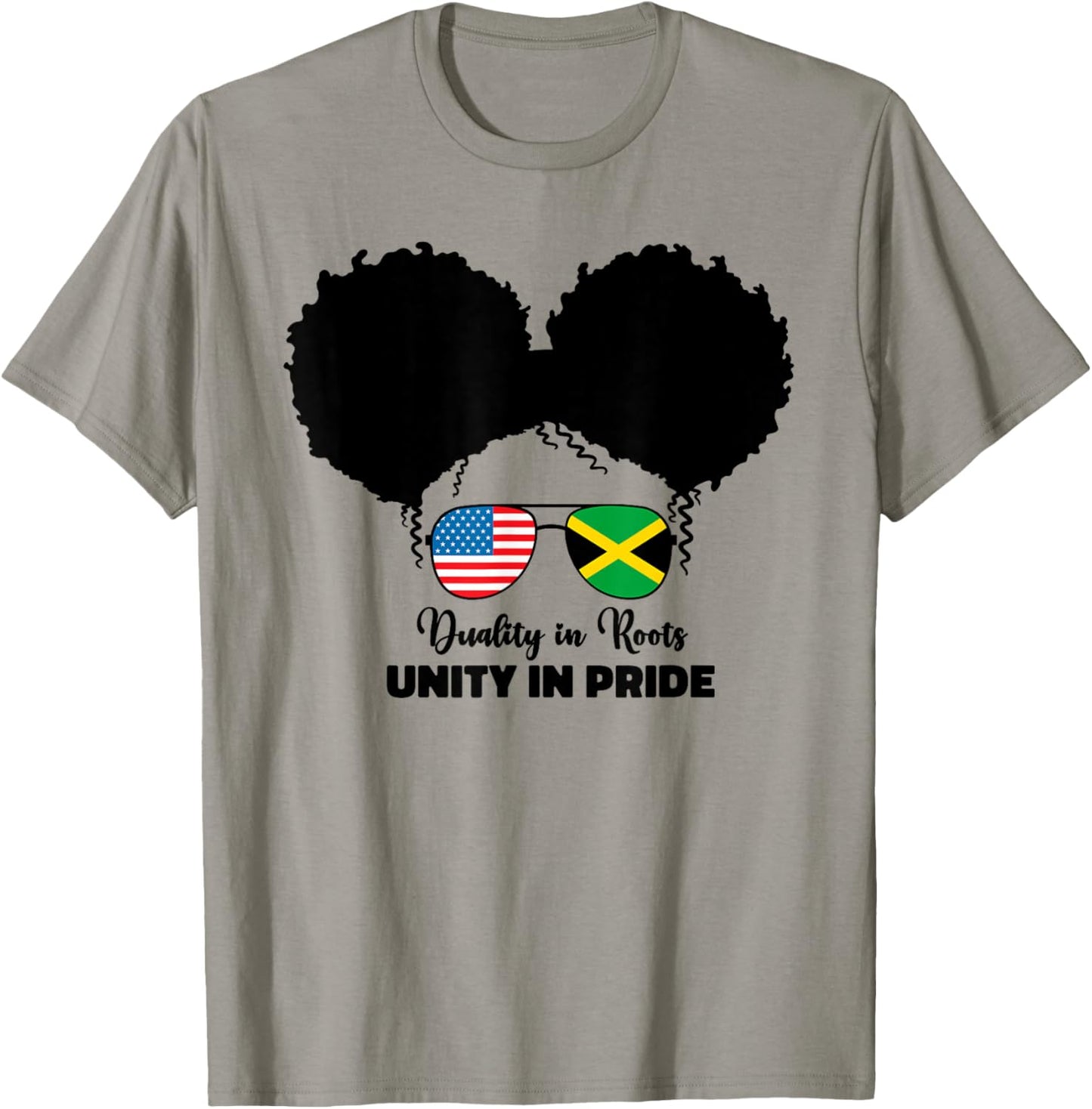 Kids Girls Half American And Jamaican America Jamaica Flag T-Shirt - T-Shirt | Sand